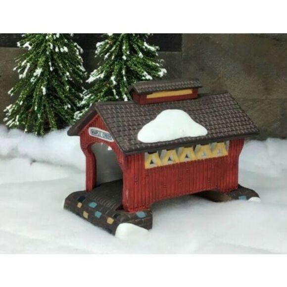 Department 56 Red Covered Bridge - Picture 1 of 7